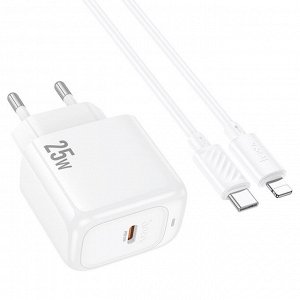 Сетевое зарядное устройство быстрая зарядка HOCO CS53A Surplus USB-C + кабель PD25W+QC3.0