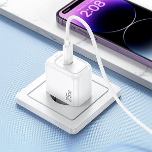 Сетевое зарядное устройство быстрая зарядка HOCO CS53A Surplus USB-C + кабель PD25W+QC3.0