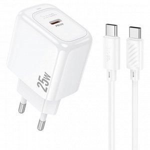 Сетевое зарядное устройство быстрая зарядка HOCO CS53A Surplus USB-C + кабель PD25W+QC3.0