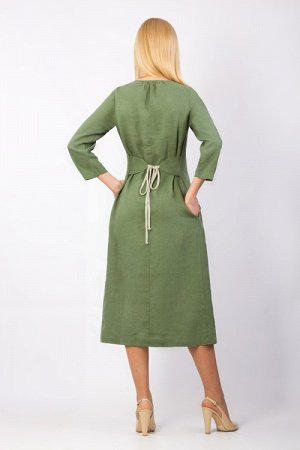 Платье женское Снежана с росписью модель 312/3 светло-зеленое