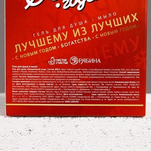 Подарочный набор «С Новым Годом»: гель для душа водка 250 мл и мыло для рук 90 г, Чистое счастье
