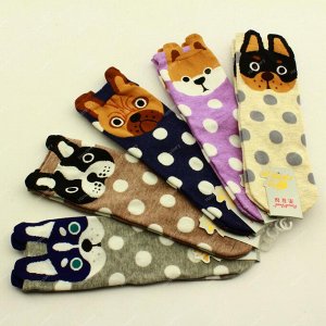 3D Носки Эксклюзивные носочки с изображением собачек, кошек. Размер 22-25см. Цвета и рисунки в ассортименте.