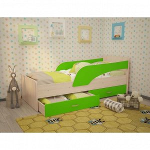 Кровать Кроха с бортиком Зеленый 800х1900