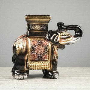 Сувенир "Слон", чёрный, гипс, 26 см