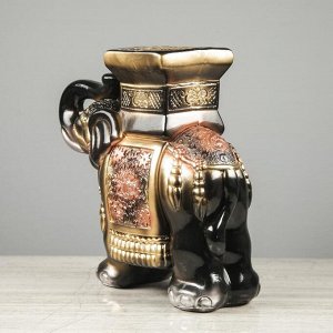 Сувенир "Слон", чёрный, гипс, 26 см