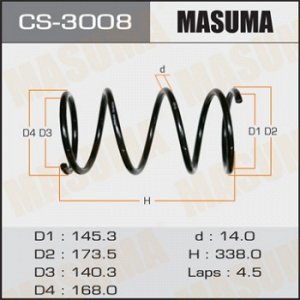 Пружина подвески MASUMA  front LANCER/ CS2A, CS5A, CS6A, CS9A, CS5AR, CS5Z CS-3008