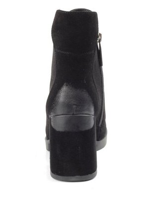 04-R179-1 BLACK Ботинки зимние женские (натуральная замша, натуральный мех)