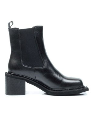 04-E21W-1A BLACK Ботинки зимние женские (натуральная кожа, натуральный мех)