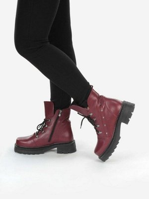 04-926-BORDO VINOUS Ботинки зимние женские (натуральная кожа, натуральный мех)