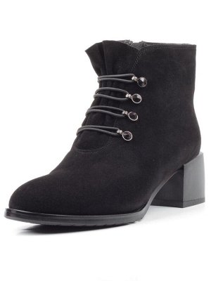 04-M20-6117 BLACK Ботинки женские зимние (натуральная замша, натуральный мех)