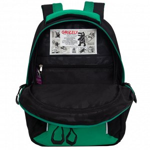 Рюкзак школьный GRIZZLY с карманом для ноутбука 13", анатомической спинкой, для мальчика