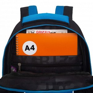 Рюкзак школьный GRIZZLY с карманом для ноутбука 13", анатомической спинкой, для мальчика
