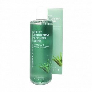 JIGOTT Тонер антивозрастной с экстрактом Алое / Moisture Real Aloe Vera Toner, Ю. Корея, 300 г