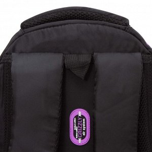 Рюкзак школьный GRIZZLY с карманом для ноутбука 13", анатомической спинкой, тремя отделениями, для девочки