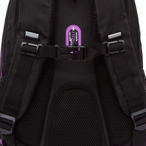 Рюкзак школьный GRIZZLY с карманом для ноутбука 13", анатомической спинкой, тремя отделениями, для девочки