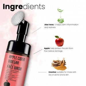 LUSTER Apple Cider Vinegar Foaming Face Wash Пенка для умывания с яблочным уксусом 100мл