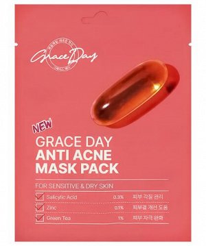 GRACEDAY Тканевая маска против Акне / Anti Acne MASK PACK, Ю. Корея, 27 г