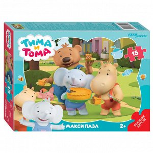 Контурный МАКСИ пазл 15 эл.   "Тима и Тома" (Riki) 65008
