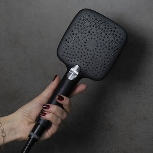 LM8129BL "Аксессуары" Лейка душевая 3-функциональная 115х252 мм, черный, блистер
