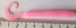 Червь силиконовый, розовый, длина 9 см.