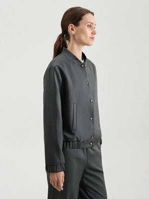 Oversize бомбер Серый