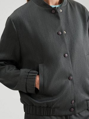 Oversize бомбер Серый