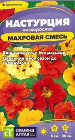Цветы Настурция Махровая Смесь низкоросл./Сем Алт/цп 0,5 гр.