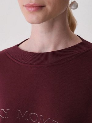 Oversize свитшот с принтом Фиолетовый