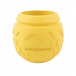 Игрушка Mr.Kranch для собак Горшочек меда 9*8 см желтая с ароматом сливок