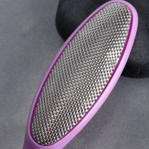 Пилка для пяток, металлическая, с пилкой на ручке, 17 см, МИКС