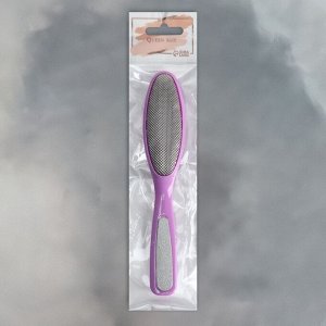Пилка для пяток, металлическая, с пилкой на ручке, 17 см, МИКС