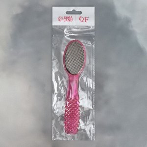 Пилка для пяток, двусторонняя, металлическая/наждачная, 17.5 см, МИКС