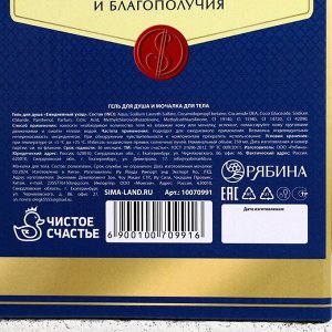 Подарочный набор «Богатства и успеха!», гель для душа виски 250 мл и мочалка для тела, Чистое счастье