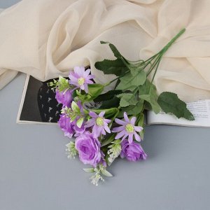 Букет искусственный «Эустома мариачи и ромашки», 30 см, МИКС