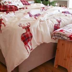 Постельное бельё "Этель" Scottish deer дуэт 143х215 см 2 шт,220х240 см,70х70 см 2 шт,поплин 125 г/м2