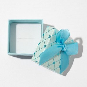 Коробочка подарочная под кольцо/серьги «Кубики», 5x5 (размер полезной части 4.5x4.5 см), МИКС, вставка белая