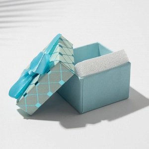 Коробочка подарочная под кольцо/серьги «Кубики», 5x5 (размер полезной части 4.5x4.5 см), МИКС, вставка белая