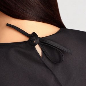 Пелерина парикмахерская, на завязках, чёрная