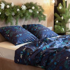 Постельное белье новогоднее Этель 2 сп «Время чудес» 175*215 см, 200*220 см, 70*70 см - 2 штуки