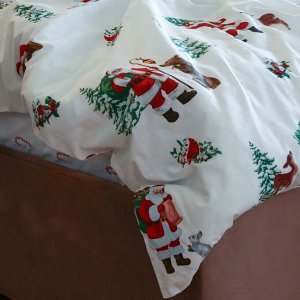 Постельное белье "Этель" Евро Новогодний лес 200*217 см, 240*220 см, 70*70 см - 2 штуки