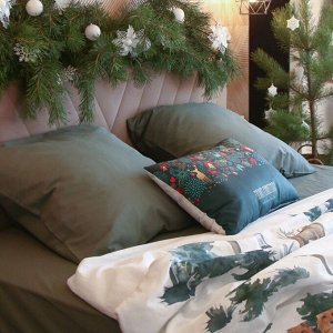 Постельное бельё "Этель" Евро Winter village 200*217 см, 220*240 см, 70*70 см - 2 шт, бязь 125гр/м2