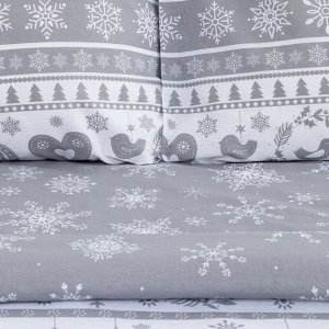 Постельное белье новогоднее "Этель" Дуэт Скандинавский 143*215 см - 2 штуки, 220*240 см, 70*70 см - 2 штуки