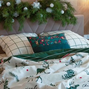 Постельное бельё "Этель" 1.5 сп Magical Christmas 143х215 см, 150х214 см, 70х70 см - 2 штуки