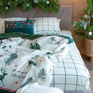 Постельное бельё "Этель" 1.5 сп Magical Christmas 143х215 см, 150х214 см, 70х70 см - 2 штуки