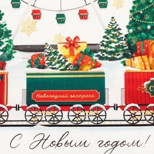 Набор подарочный новогодний "Этель" Новогодняя ярмарка, фартук, полотенце, прихватка