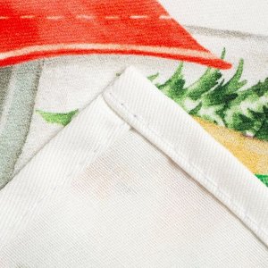 Набор новогодний подарочный "Этель" Christmas red flowers, фартук, полотенце, прихватка
