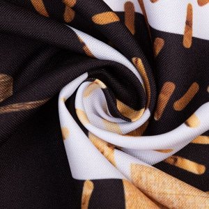 Комплект штор для кухни с подхватами «Золотой город» 145x180 см - 2 шт., габардин
