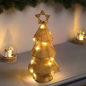 Фигура световая «Ёлочка плетёная», 30x13х13 см, 20 LED, батарейки ААх2 (не в комплекте), свечение теплое белое