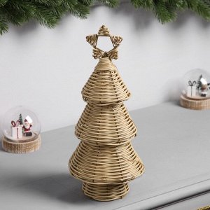 Фигура световая «Ёлочка плетёная», 30x13х13 см, 20 LED, батарейки ААх2 (не в комплекте), свечение теплое белое