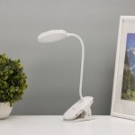 Светильник на прищепке с подставкой под телефон «Грань» 5 Вт LED USB 2700-6500К белый